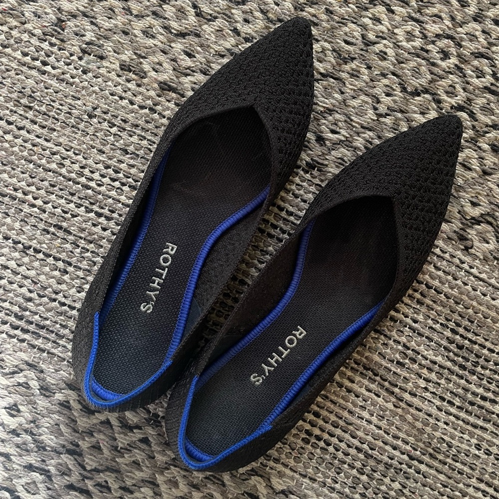 Rothy's Women's Pointed Black Flats